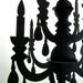 Black Chandelier - Eco Laser Cut cardboard Decoration