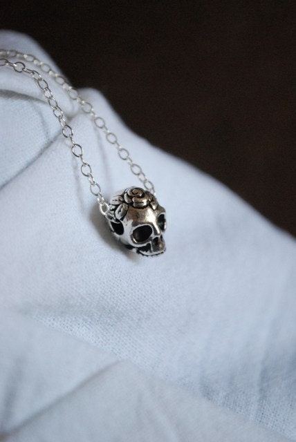 Sugar Skull Necklace Dia De Los Muertos Day of the Dead