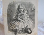 Antique Paper Children's Sunday School Publication 1870s Victorian Parlor Decor