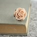 Blush Rose Ring, Pale Pink, Flower Cocktail Ring, Adjustable Filigree Ring, Rose Smoke