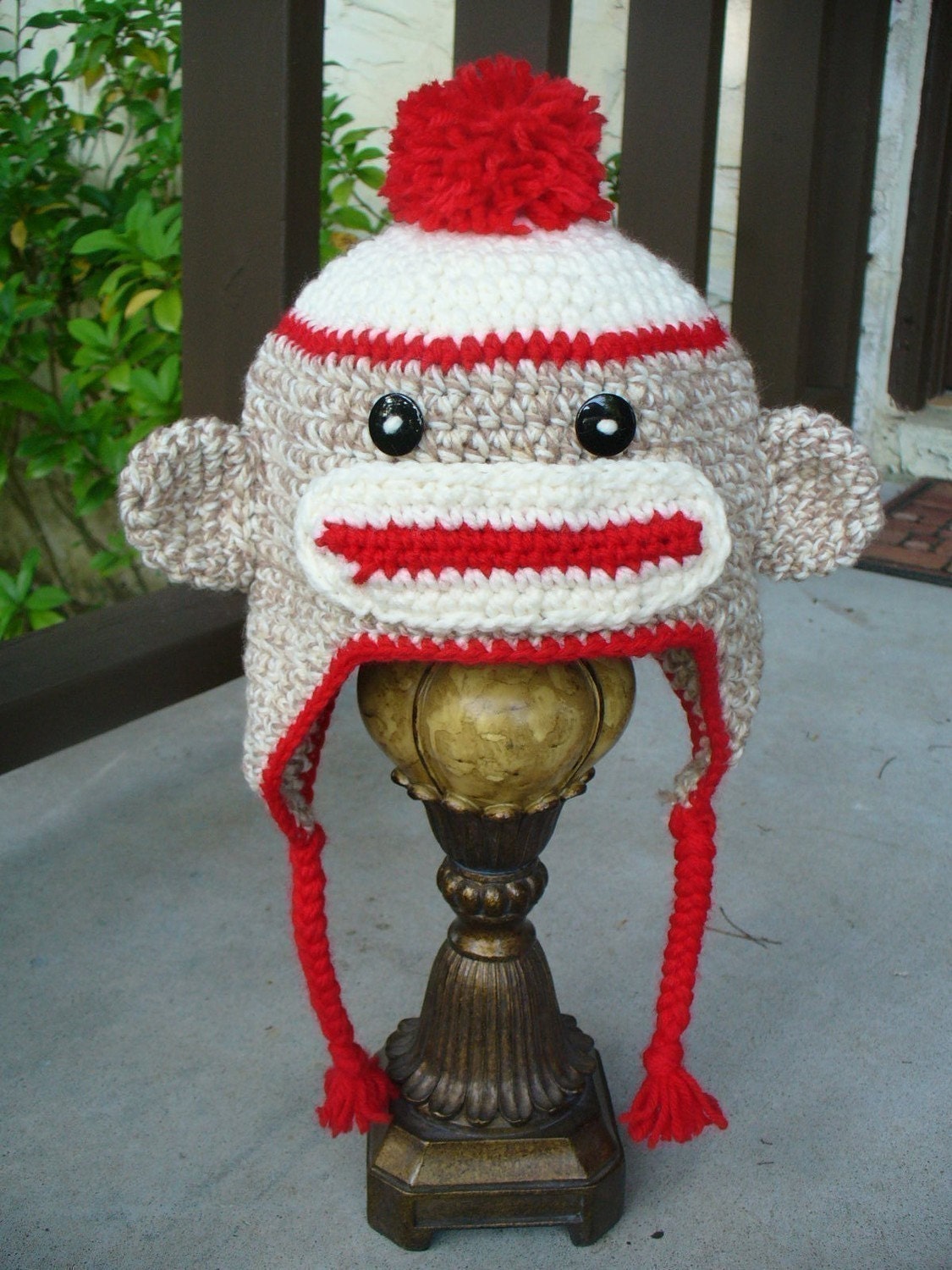 Sock Monkey Beanie Hat