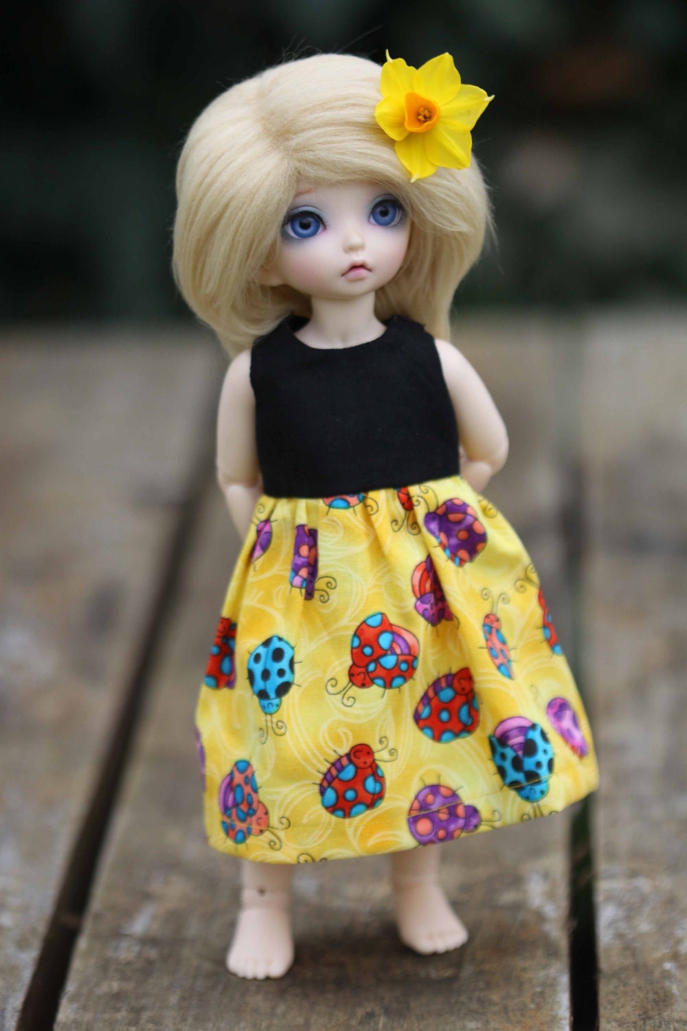 CLEARANCE Bella Brights Ladybug - 1/6 yosd, littlefee dress