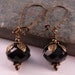 Black Crystal Earrings Brass Jewelry Brass Earrings Crystal Jewelry Beaded Earrings Beaded Jewelry Black Jewelry