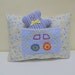 Small Bear in a Pillow Pocket - Crochet Wheels and Chain Stitched Car