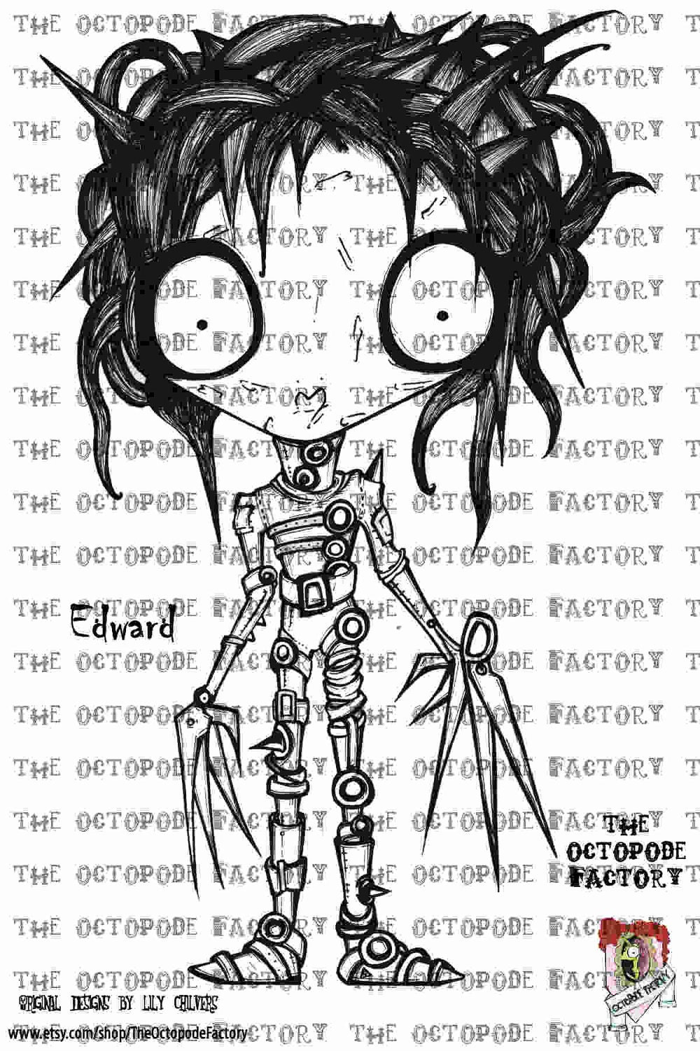 Edward Scissorhands Digital Stamp Image