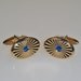 Vintage Mens Cufflinks SWANK Blue Rhinestones 1960s Mad Men
