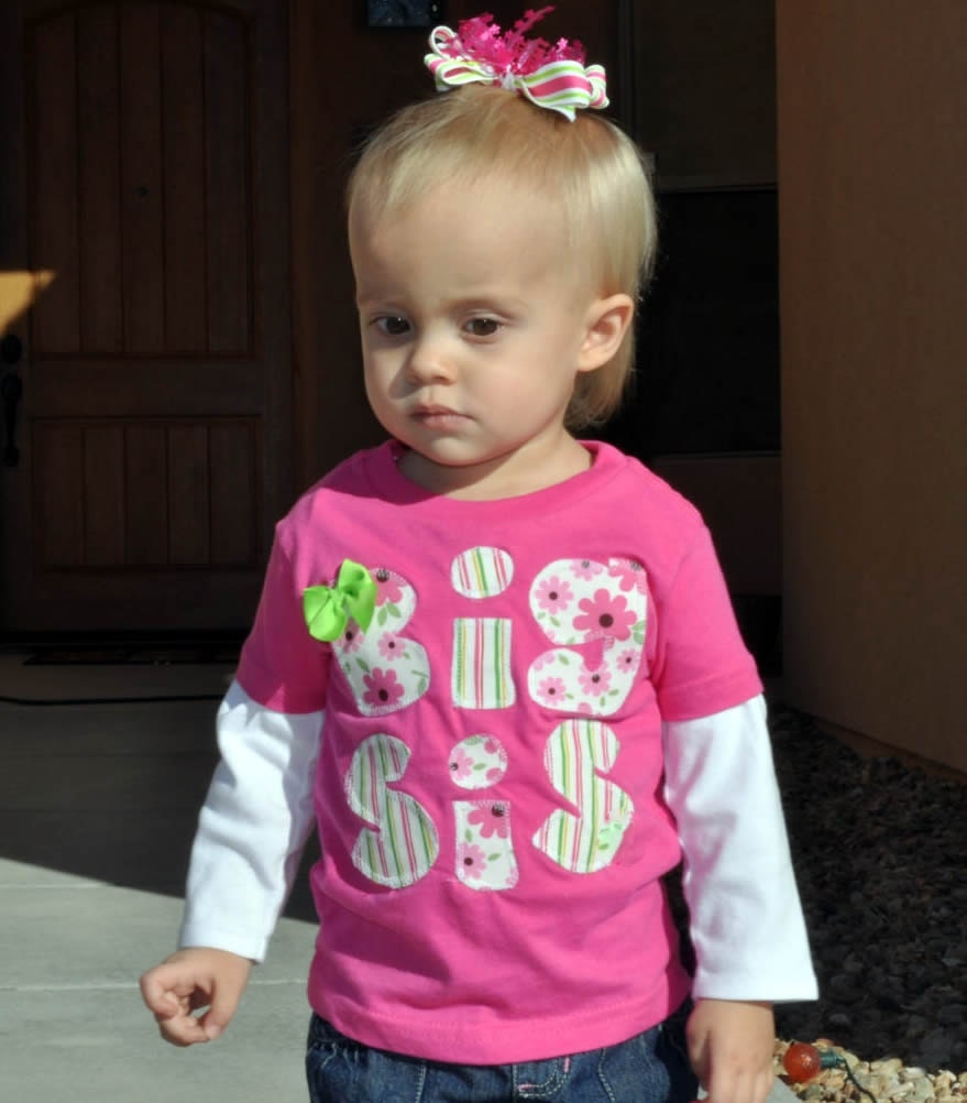 Big Sister Shirt Pink - Size 5/6 - Only 1 Left