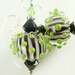 Black White Lampwork Earrings,  Dangle Earrings, Glass Bead Earrings, Beadwork Earrings, Lampwork Jewelry, Lime Green Earrings