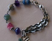 Multi-Stone Sterling Silver Bracelet - Springtime