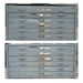 RESERVED for Dan - Vintage Industrial Metal Blueprint Map Cabinets - 12 drawers total (two sections of 6)
