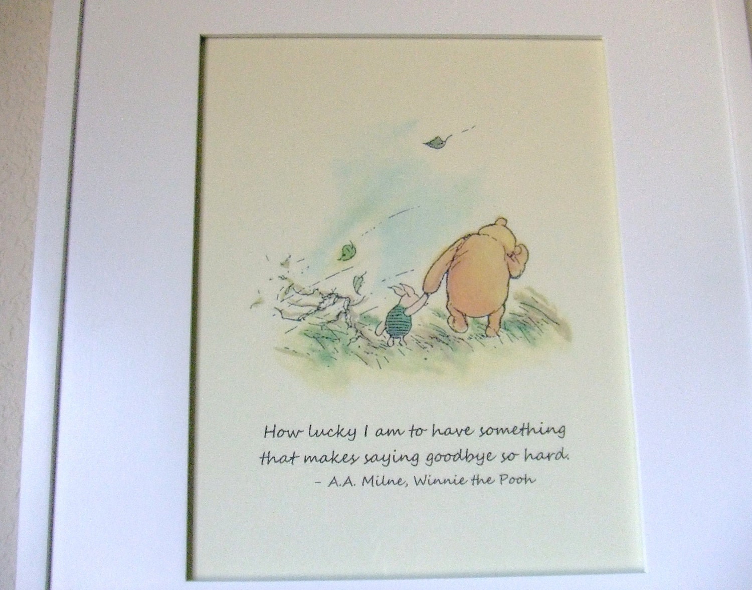 How Lucky I Am - Winnie the Pooh Quote - Classic Pooh and Piglet Nursery Print