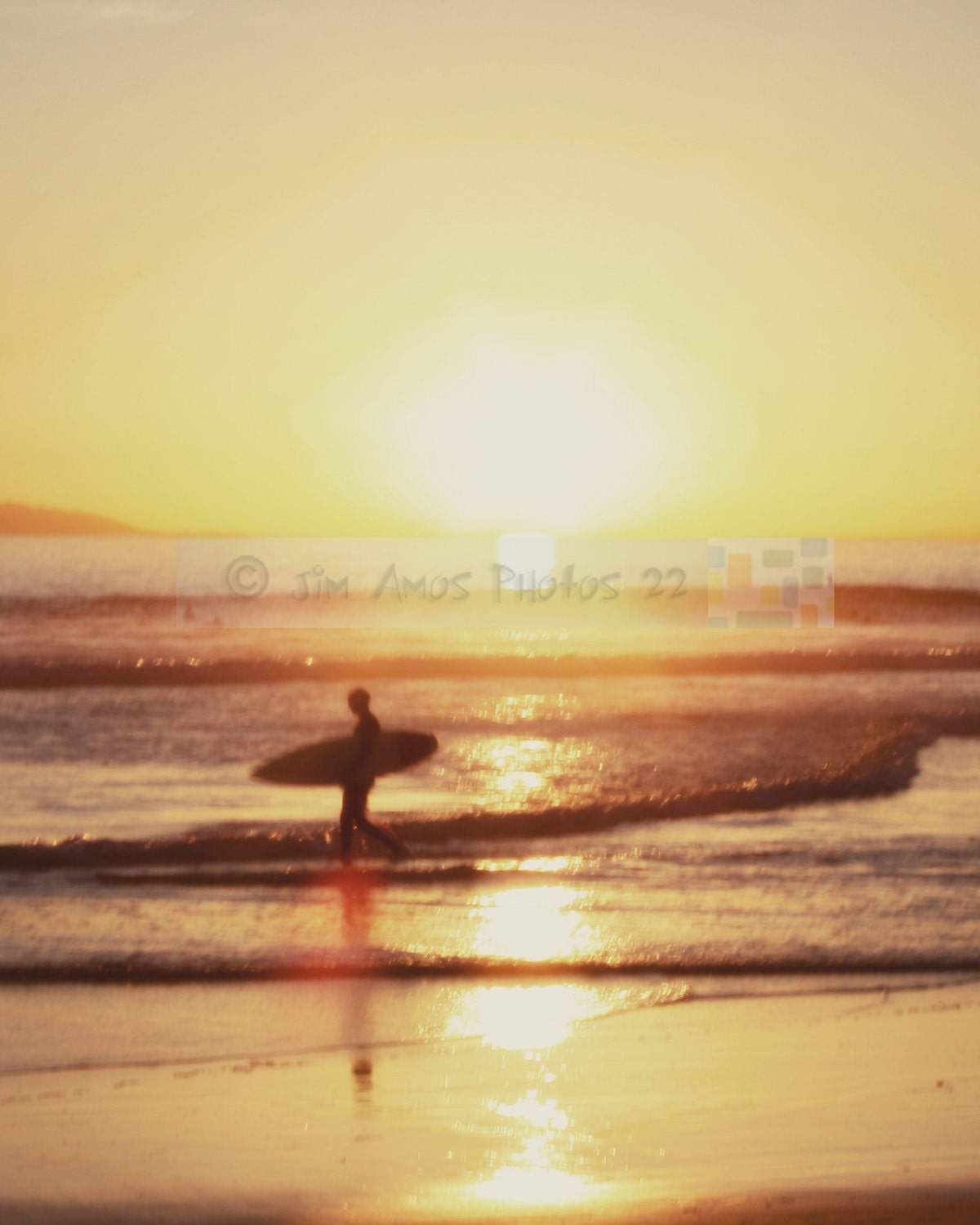 Surfer Walking the Beach - 8X10 California Surfing Photo