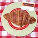 Vintage French bakery boulangerie patisserie pastry sign Made in France "Croissants au beurre"