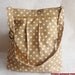 Old Gold with Polka Dots large Messenger bag /Shoulder Bag/Laptop Bag / Diaper Bag / Travel Bag