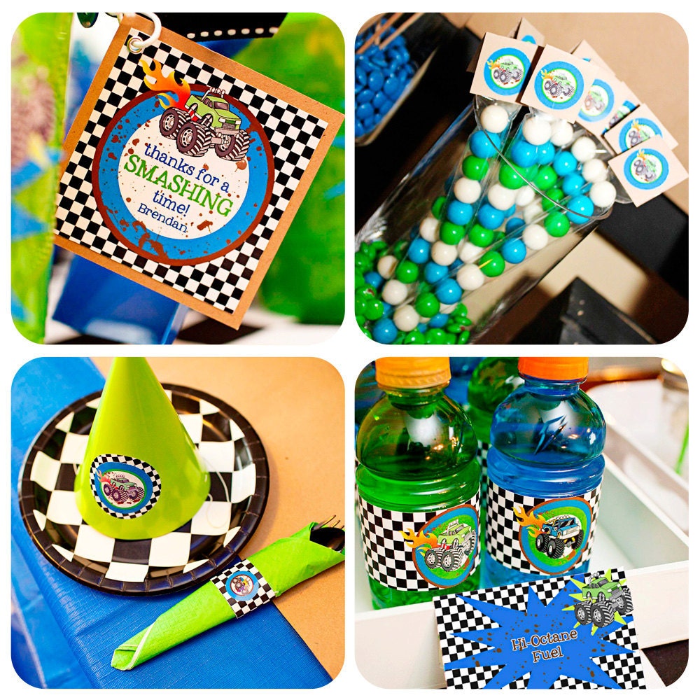 Monster Truck Party Printables Set - Birthday - by Amanda's Parties TO GO Il_170x135