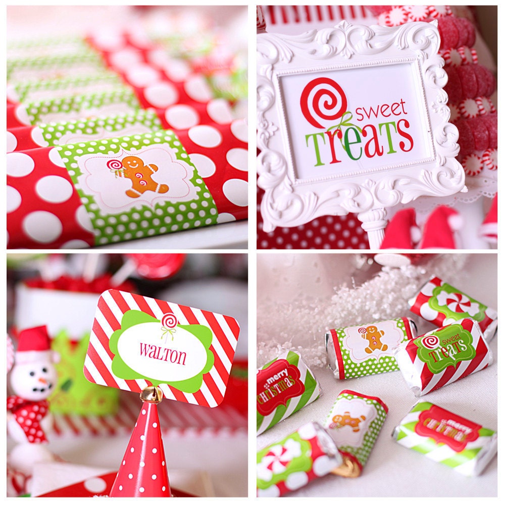 Candy Christmas & Gingerbread Printables  - Huge Party Set by Amanda's Parties To Go - 60% OFF