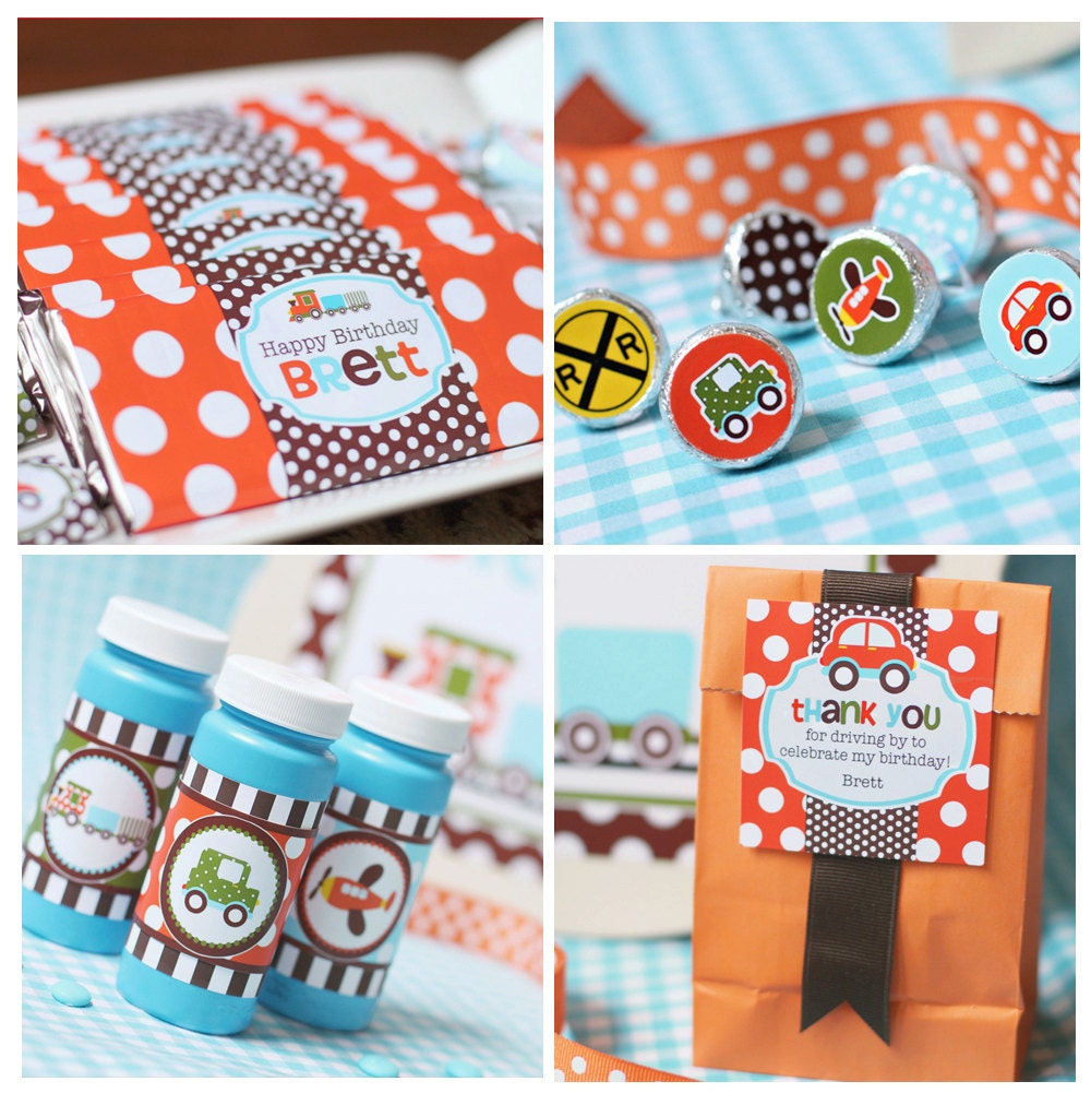 Transportation - Cars, Trains, Planes Party Printables - Huge Party Set by Amanda's Parties TO GO