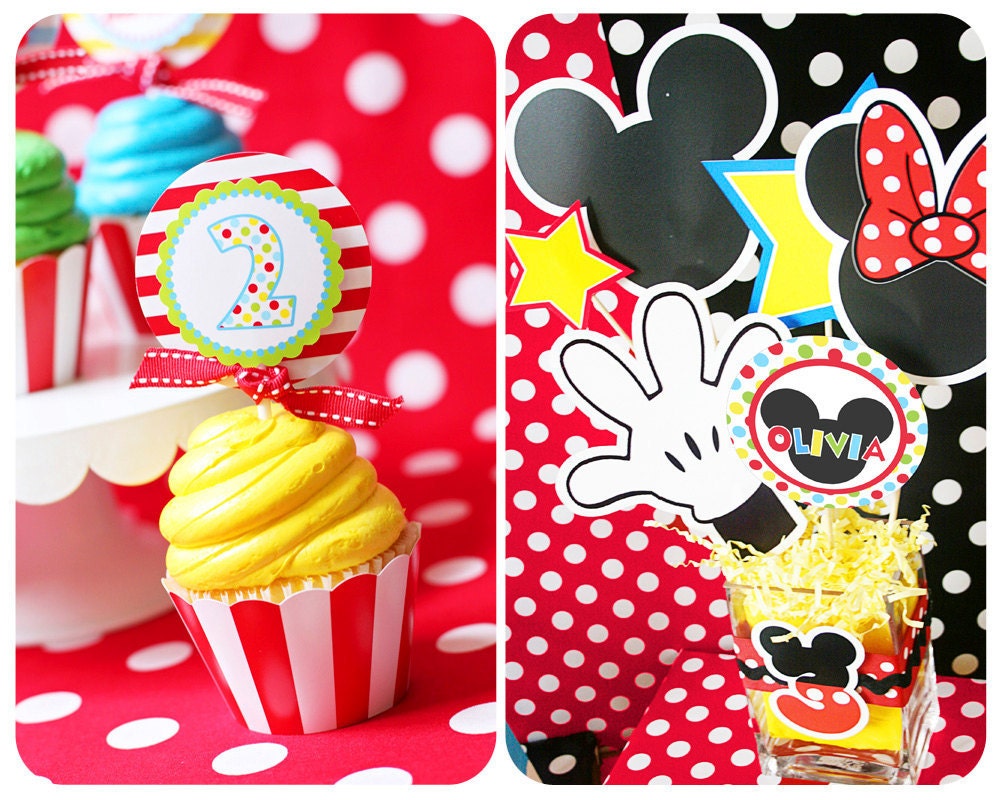 Mickey Mouse Clubhouse Party Printable Birthday - Inspired by Mickey Mouse - HUGE Party Set by Amanda's Parties TO GO