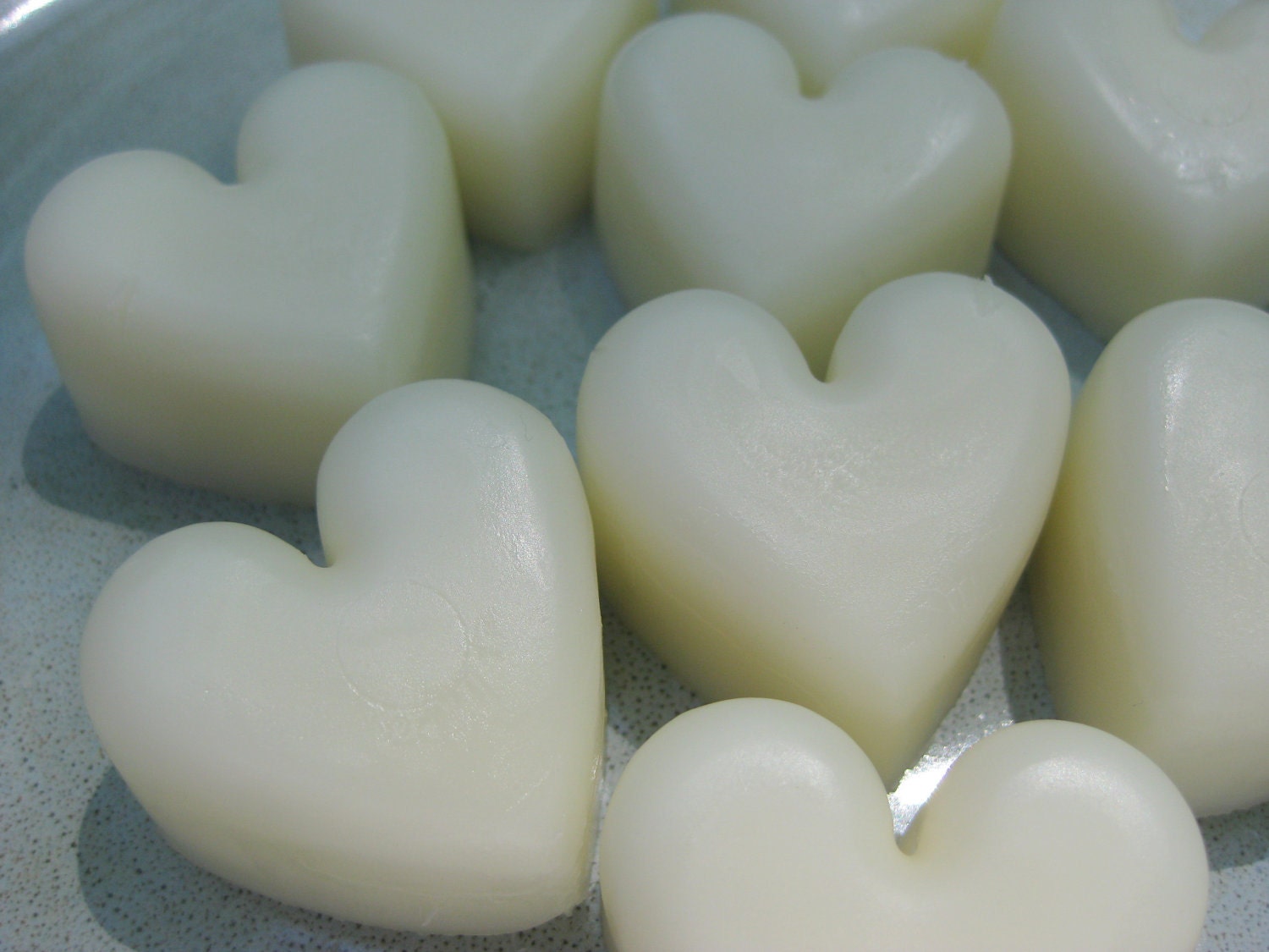 Samples - Solid Lotion Bar - 4 Heart Shaped Lotion Bars - You Pick - Half Ounce Each