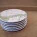 Vintage Arizona Map Coasters - Flagstaff, Grand Canyon National Park, Wickenburg, Kingman and More - Arizona, United States (Set of 6)