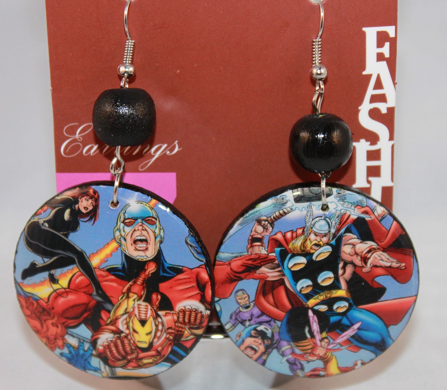 Marvel The Avengers Hulk Captian America Iron Man Thor Black Panther Super Heroes Comic Book Earrings