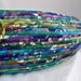 The DOG Bed, Handmade Batik Basket, Custom Order Large Cat Bed, Made to Order, Magazine Rack, hand wrapped and hand coiled fabric