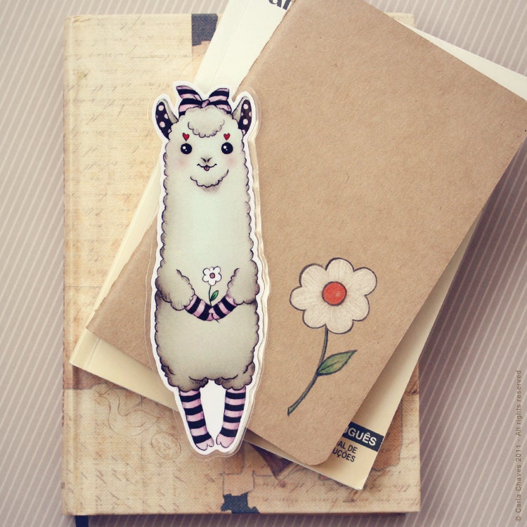 Cute Alpaca bookmark (pocket size book)
