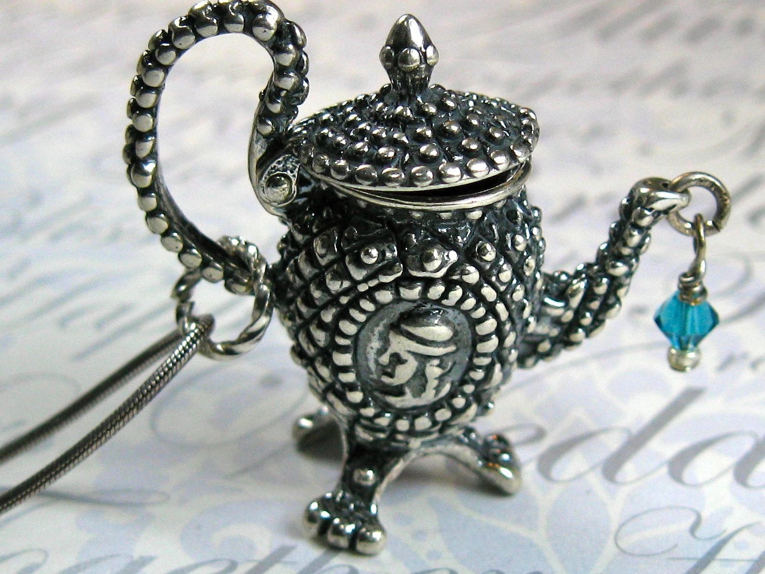 Sterling Silver Handcrafted Russian Teapot Pendant