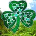 Stained Glass Irish Shamrock Suncatcher - 9593