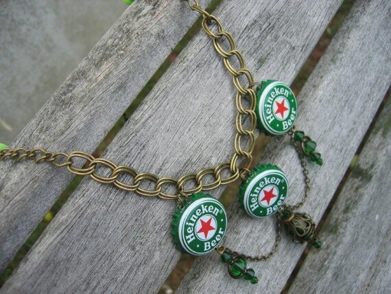 Heineken Beer Bottle Cap Necklace