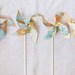 Wedding Vintage Atlas Pinwheels- Repurposed Map Pinwheels - Twirlable