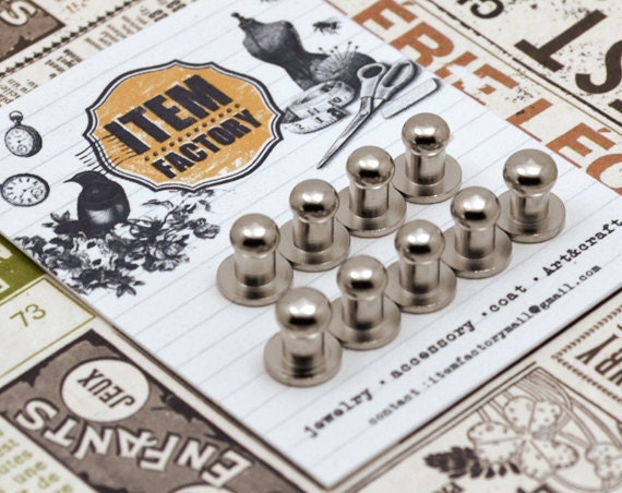 5 Sets Mini Button Studs Leather Craft SCREW BACK.