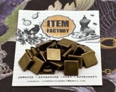 50Pcs 8mm Antique Brass Flat Plain SQUARE RIVETS Rapid Studs Nailhead.