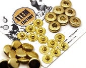 10sets 10mm Golden Cap - S Spring Snap Buttons Fastener.