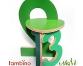 123 Numbers Stool Painted