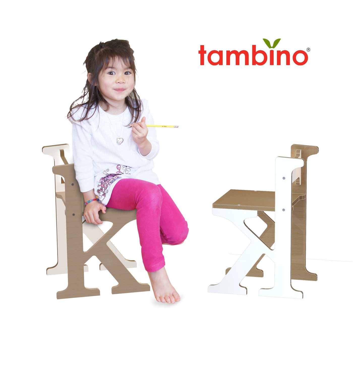 typographic "k" chair