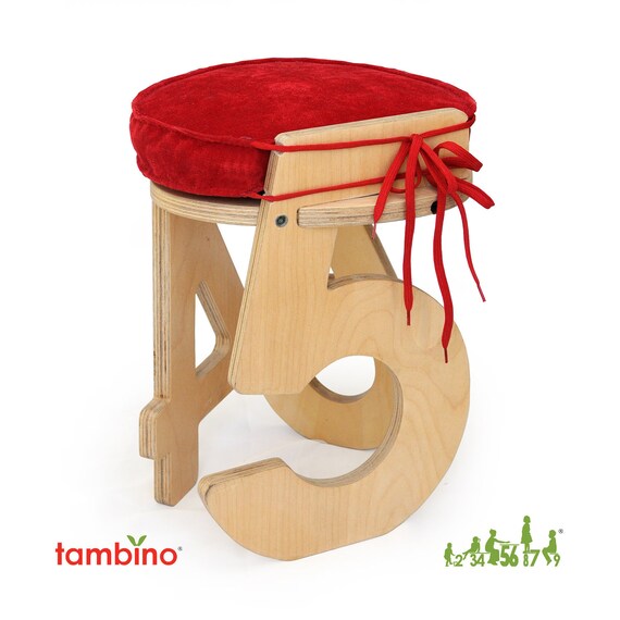 4-5-6 Stool with Red Cushion