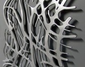 Art Nouveau Web No. 6 in Brushed Aluminum 23 X 23