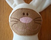 Lizzie Love FAT FREE White CHOCOLATE Easter Bunny "Blanca" - Plush Rabbit Softie