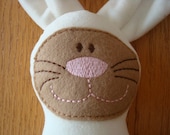 Lizzie Love FAT FREE White CHOCOLATE Easter Bunny "Blanca" - Plush Rabbit Softie