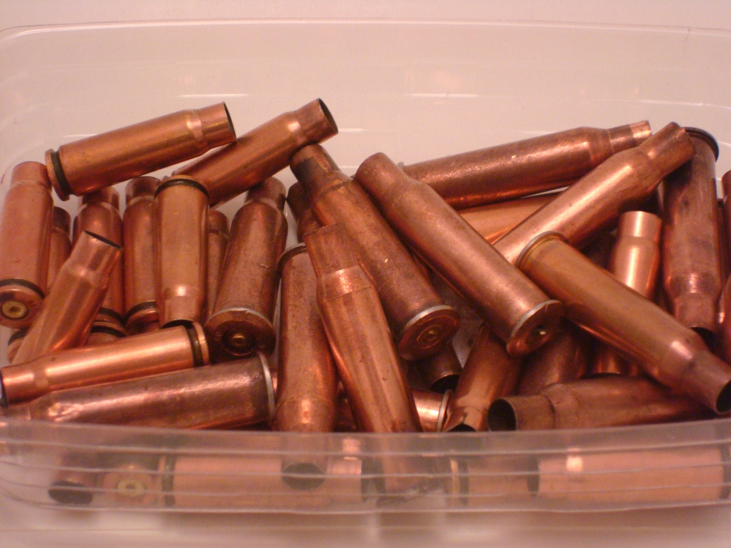 Items similar to 25 Empty Copper Looking Rifle Bullet Shell Casings