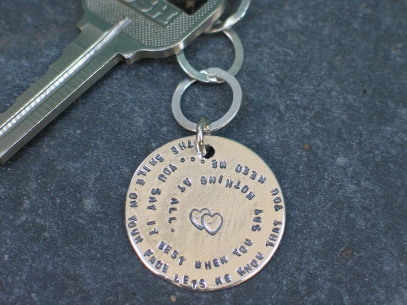 Key Chain Sterling Silver Disk -Personalized