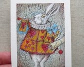White Rabbit - Artist print - Alice in Wonderland