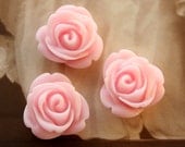 4pcs Wholesale Beautiful Colorful Rose Flower Resin Cabochon   -  -14mm(CAB-AP-9)