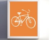 Bicycle Silhouette Art Print 11x14