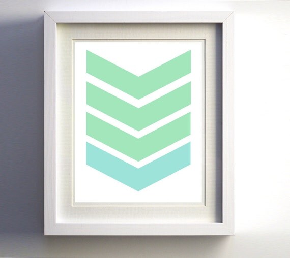 Arrows Seafoam Robin's Egg Blue Art Print  more colors available