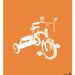 Nursery Art Orange Tricycles and Bicycle set of 3 each 11x14 sl6
