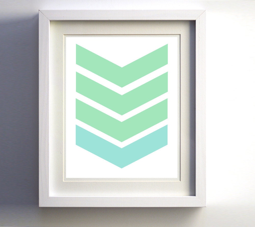 Arrows Seafoam Robin's Egg Blue Art Print  more colors available