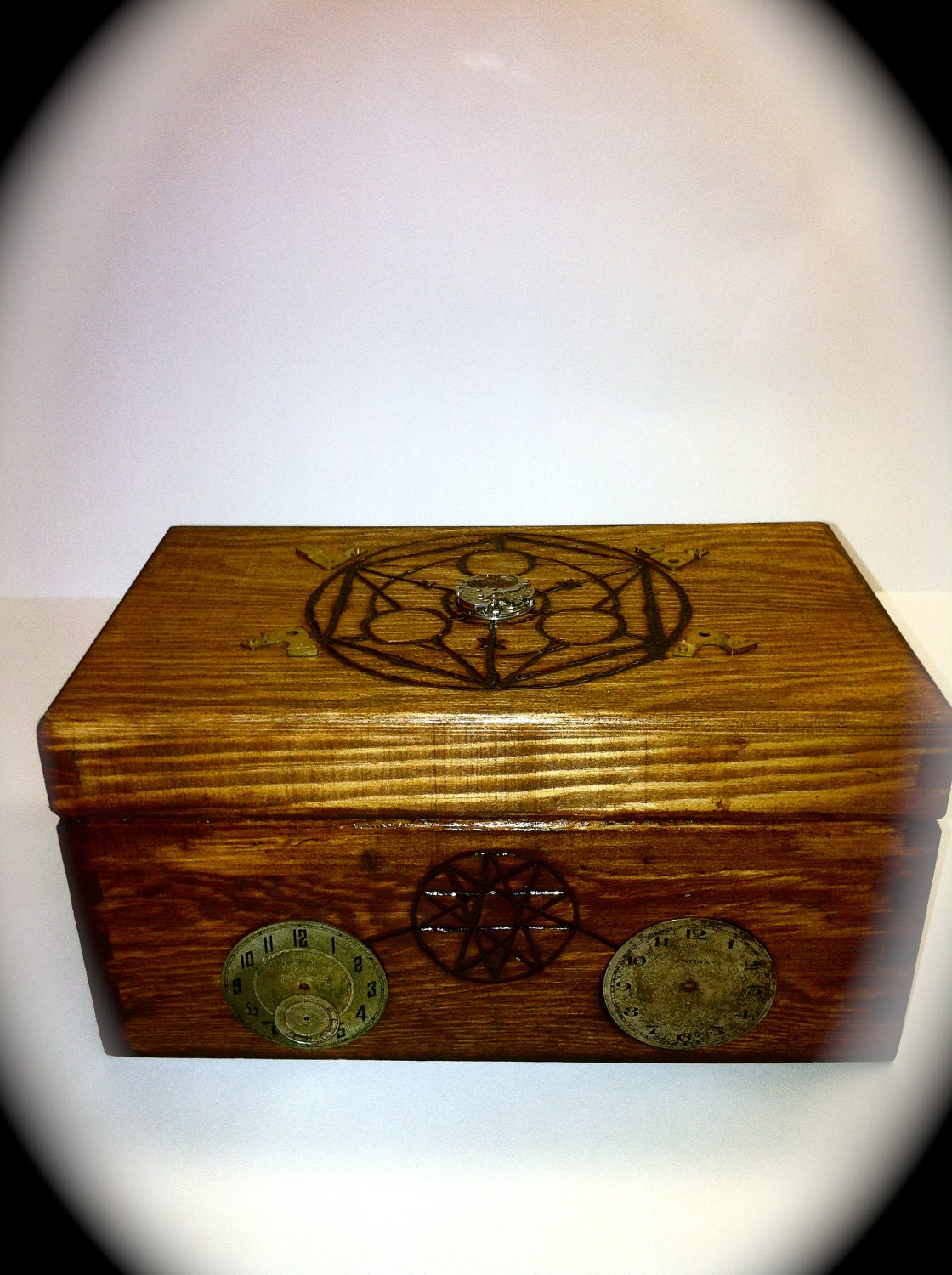 Unique Wooden Steampunk Alchemy Box