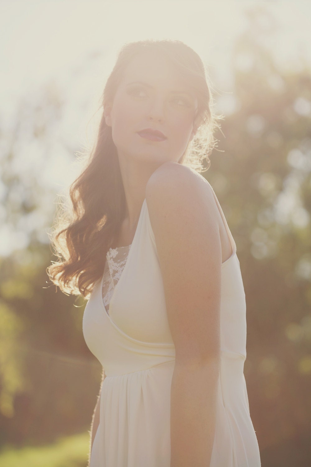 Etsy Exclusive- Feminine Lace Jersey wedding dress